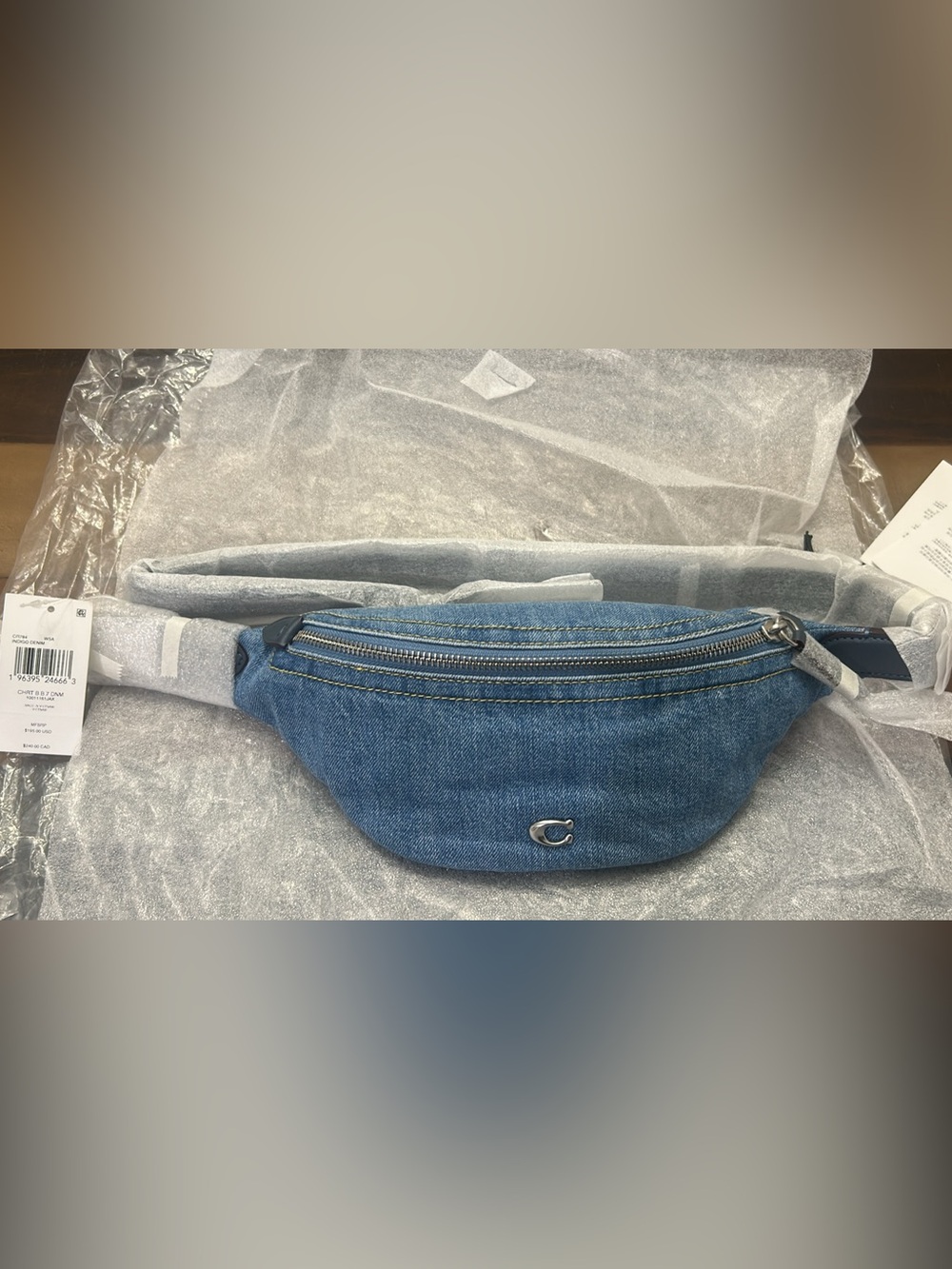 Coach denim belt bag